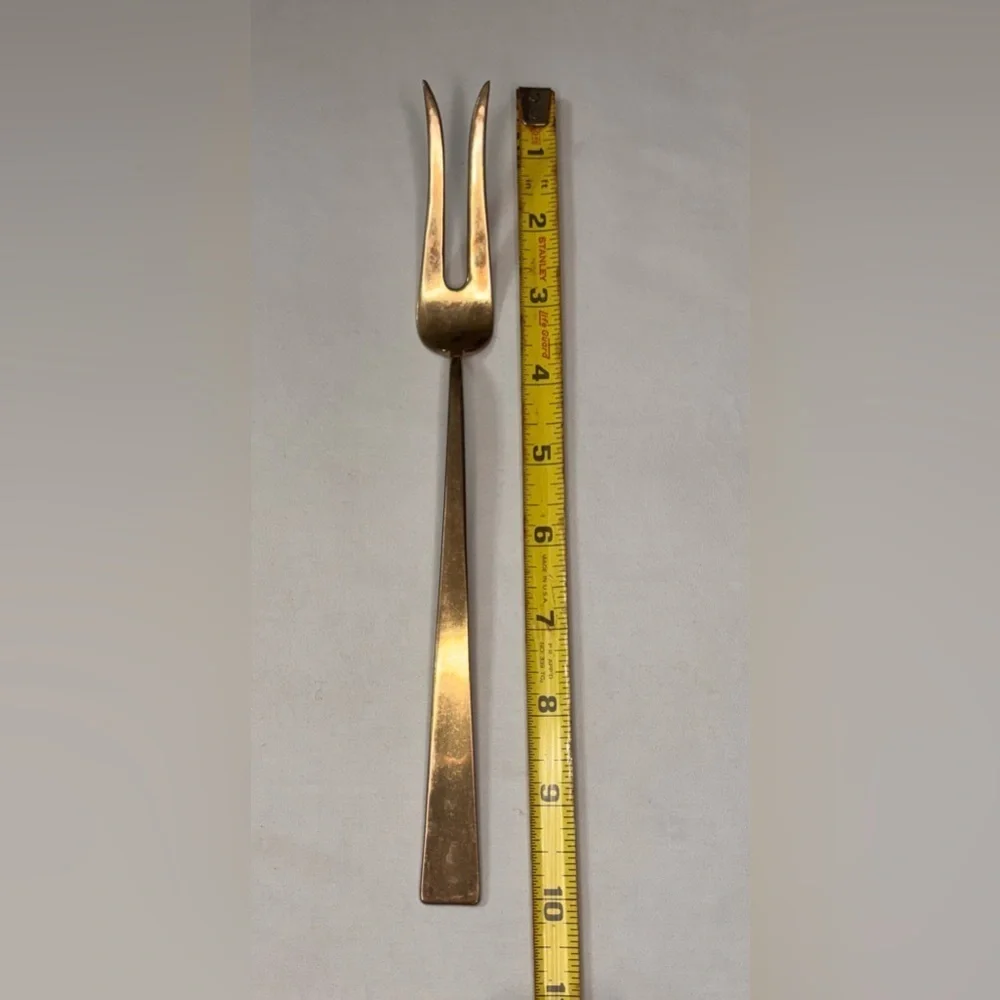 Vintage MCM Gold Serving Fork